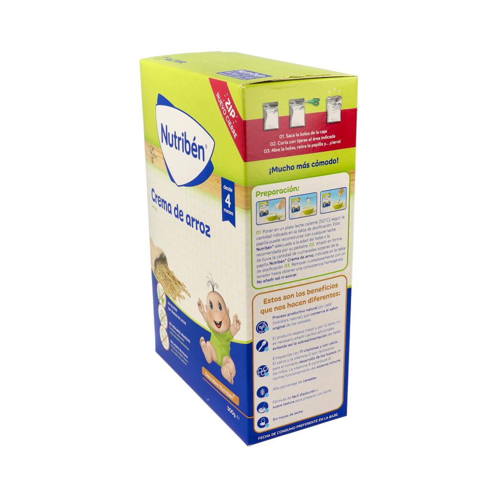 Nutribén Crema de Arroz Papilla Sin Gluten 300 g