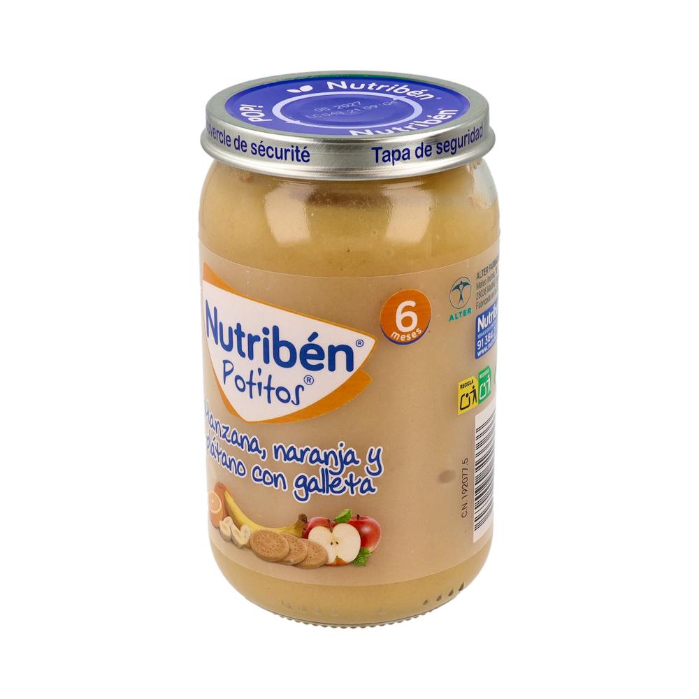 Nutribén Potito Manzana, Naranja, Plátano y Galleta 235 g