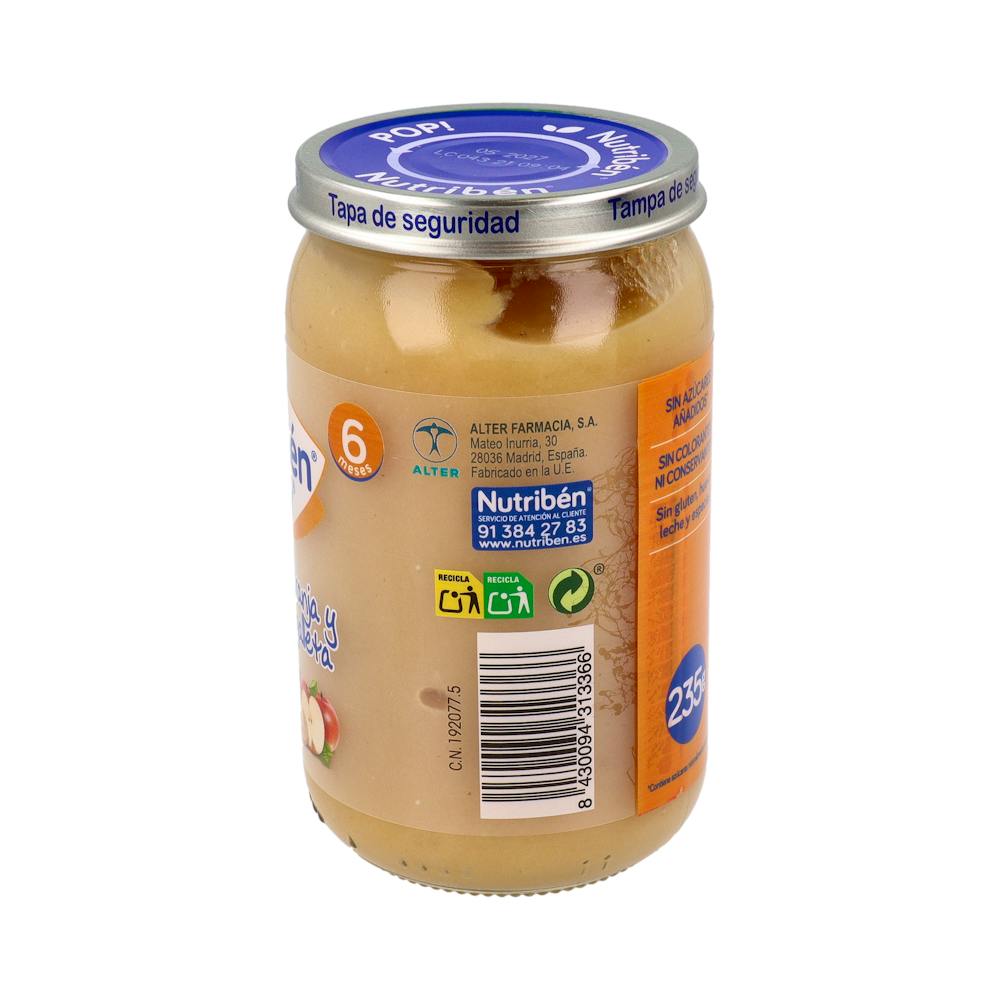 Nutribén Potito Manzana, Naranja, Plátano y Galleta 235 g