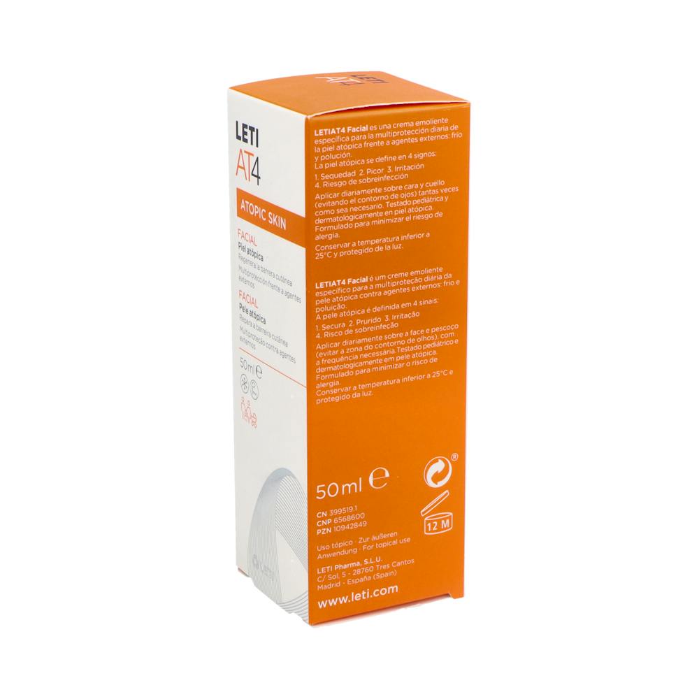 Leti AT4 Crema Facial Piel Seca 50 ml