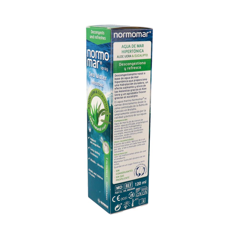 Normomar Spray Nasal Hipertónico Aloe Vera y Eucalipto 120 ml