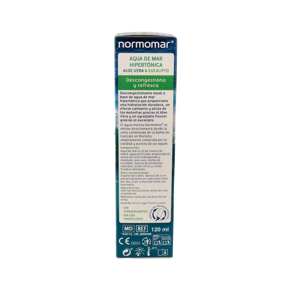 Normomar Spray Nasal Hipertónico Aloe Vera y Eucalipto 120 ml