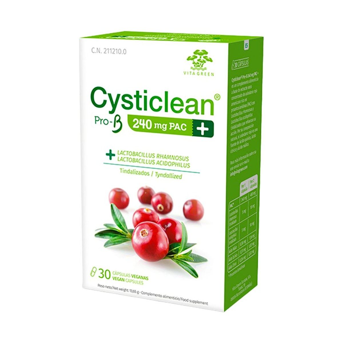 Cysticlean Prob 240 mg 30 Cápsulas