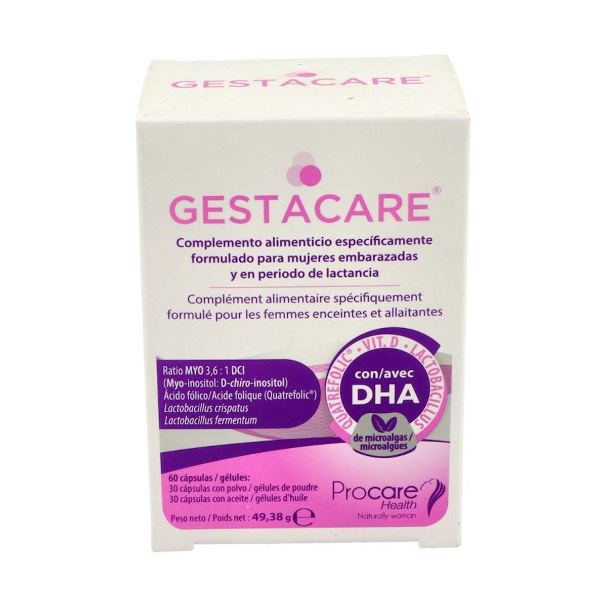 Gestacare Vitaminas Embarazo 60 Cápsulas
