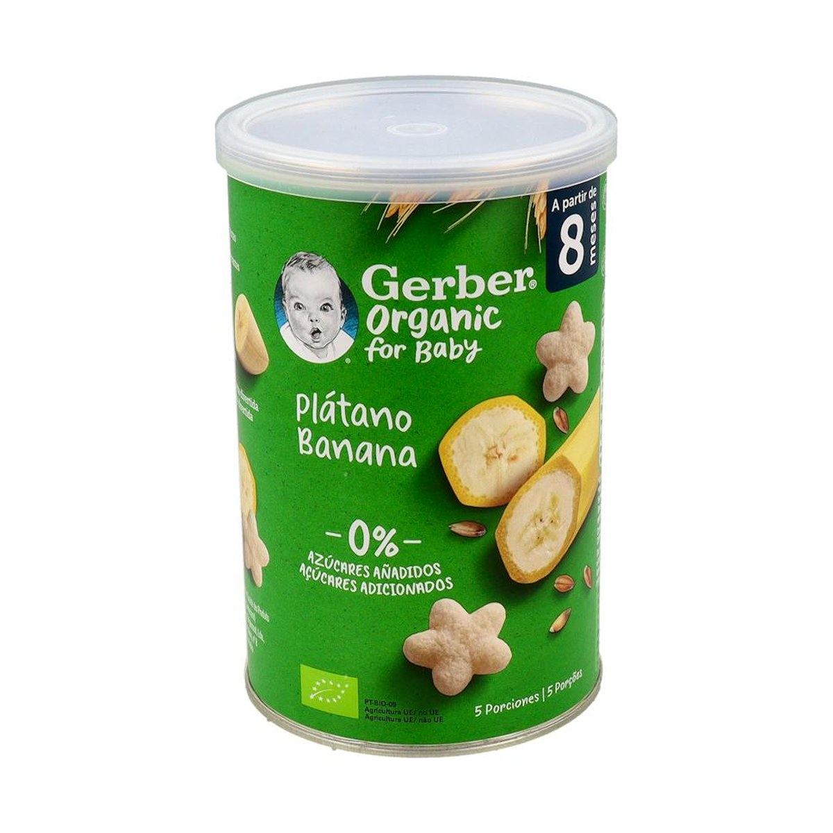 Gerber Organic Puffs Cereales con Plátano 35 g