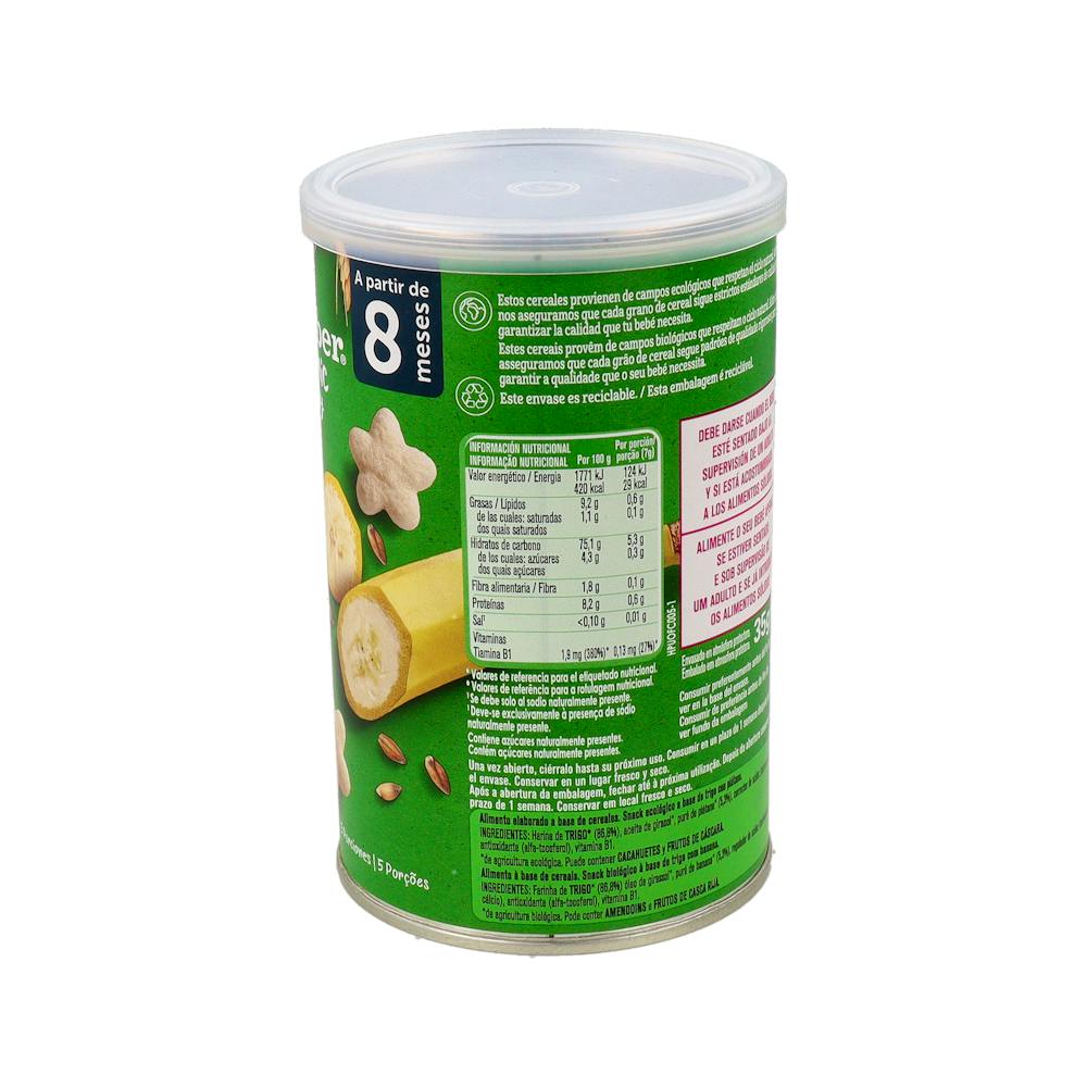 Gerber Organic Puffs Cereales con Plátano 35 g