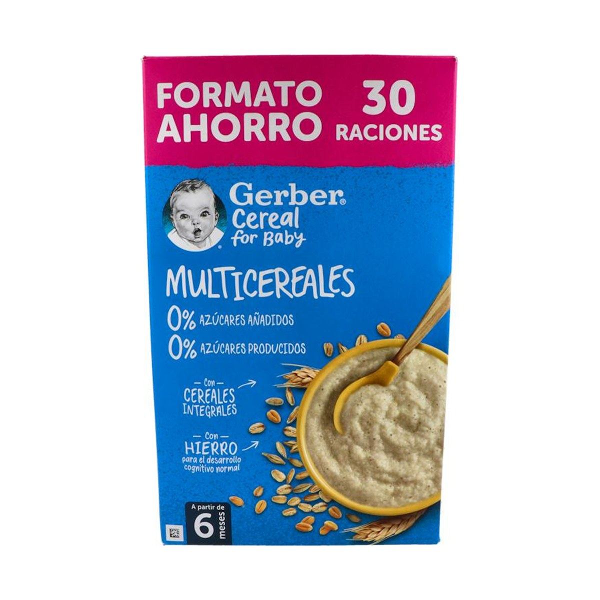 Gerber Multicereales 0 % Azúcares Añadidos Papilla 510 g