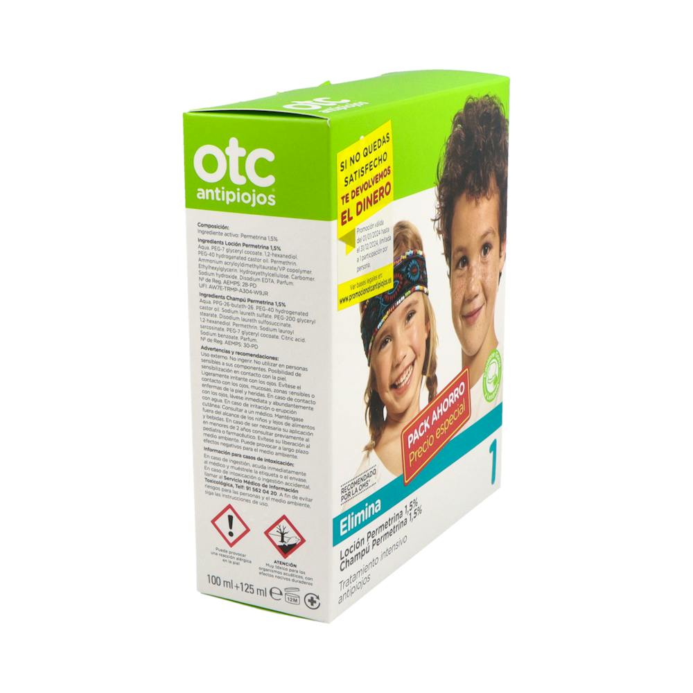 OTC Antipiojos Pack Permetrina 1,5 % Loción y Champú