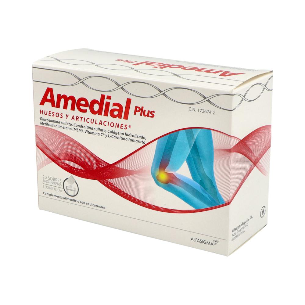 Amedial Plus Colágeno Articulaciones Sabor Naranja 20 Sobres