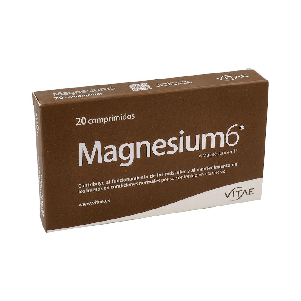 Vitae Magnesium 6 Seis Sales de Magnesio 20 Comprimidos