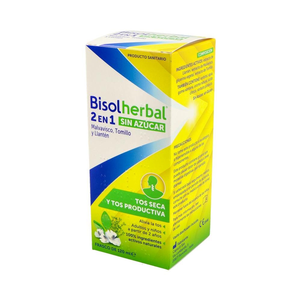 Bisolherbal 2 en 1 Jarabe Tos Malvavisco, Tomillo y Llantén 120 ml