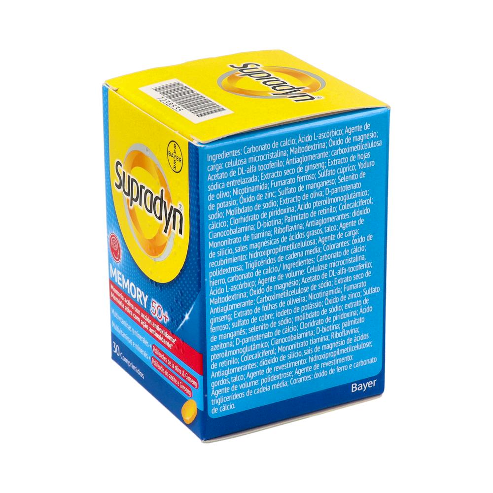 Supradyn 50+ con Ginkgo 30 Comprimidos