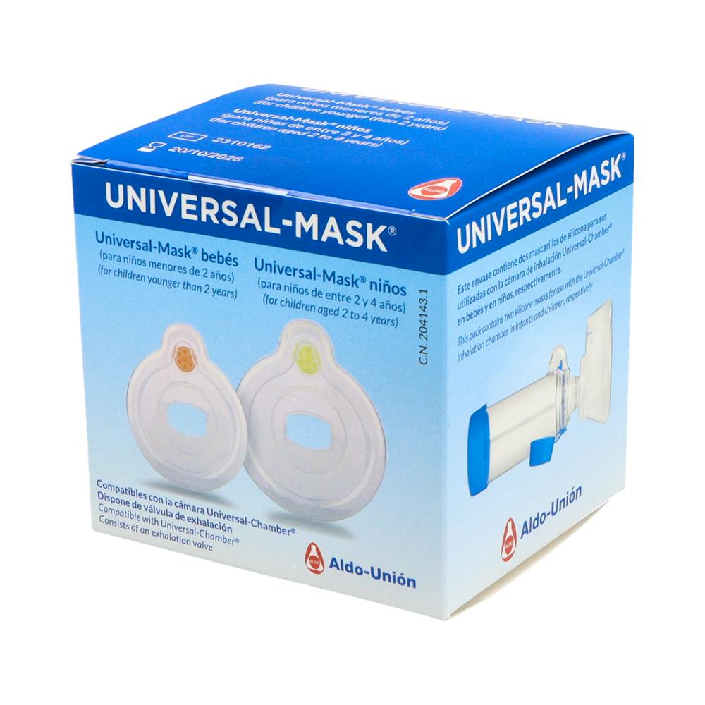 Universal Mask Mascarilla para Cámara de Inhalación Bebés y Niños 2 Unidades