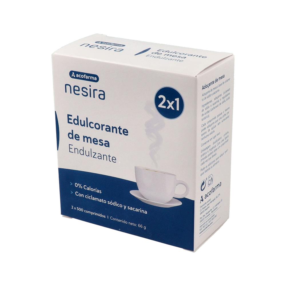 Acofarinas Edulcorante de Sacarina 500 Comprimidos