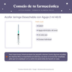 Acofar Jeringa Desechable con Aguja 2 ml 40/8 – consejo de tu farmacéutica