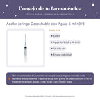 Acofar Jeringa Desechable con Aguja 5 ml 40/8 – consejo de tu farmacéutica