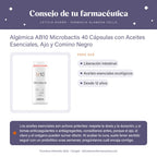 Algèmica AB10 Microbactis 40 Cápsulas con Aceites Esenciales, Ajo y Comino Negro – consejo de tu farmacéutica