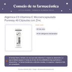 Algèmica C5 Vitamina C Microencapsulada Pureway 40 Cápsulas con Zinc – consejo de tu farmacéutica