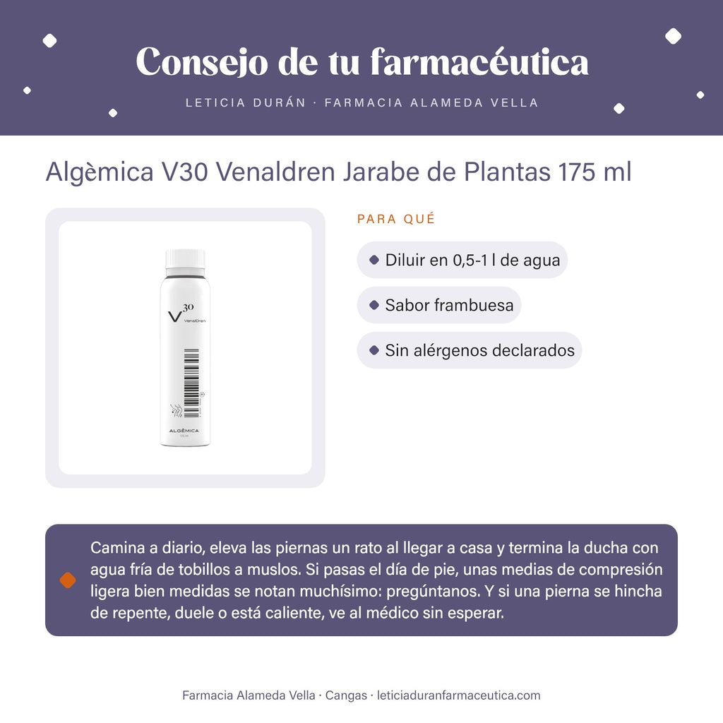 Algèmica V30 Venaldren Jarabe de Plantas 175 ml – consejo de tu farmacéutica