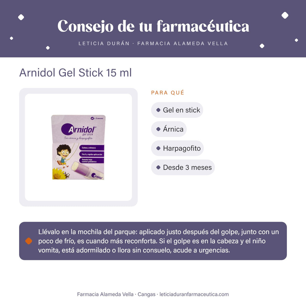 Arnidol Gel Stick 15 ml – consejo de tu farmacéutica