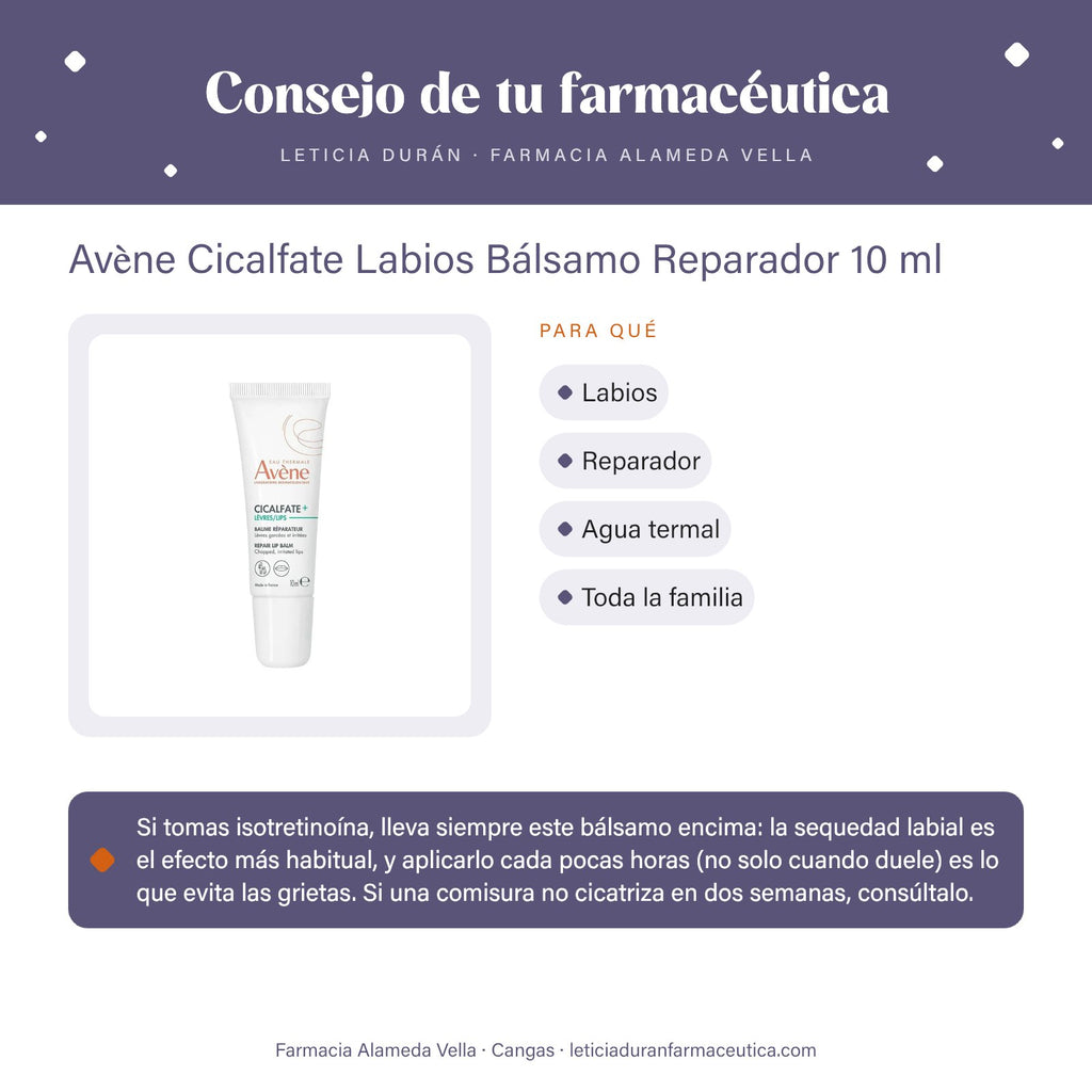 Avène Cicalfate Labios Bálsamo Reparador 10 ml – consejo de tu farmacéutica