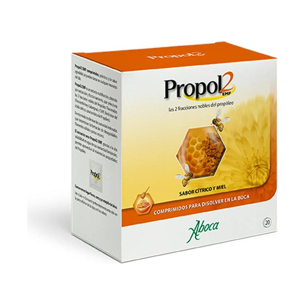 Aboca Propol2 EMF Comprimidos Garganta Sabor Cítrico y Miel 20 Unidades