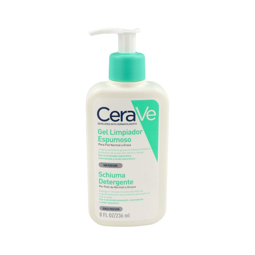 CeraVe Gel Limpiador Espumoso Piel Normal a Grasa 236 ml