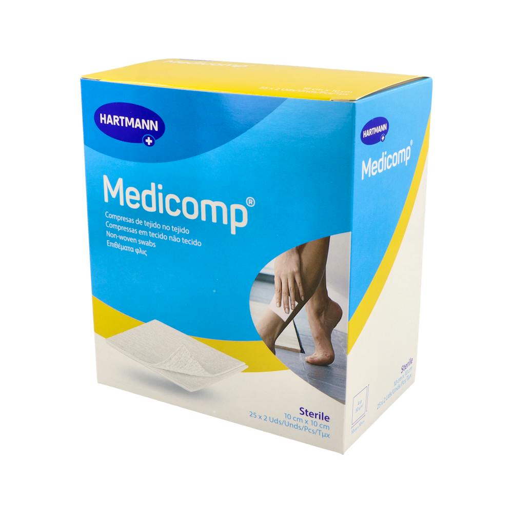 Hartmann Medicomp Compresas Estériles 10 x 10 cm 25 Sobres x 2