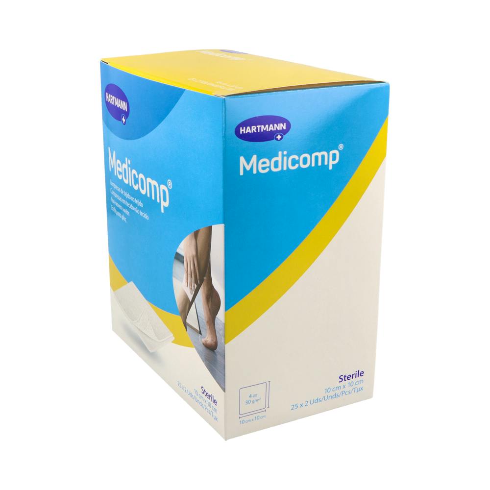 Hartmann Medicomp Compresas Estériles 10 x 10 cm 25 Sobres x 2