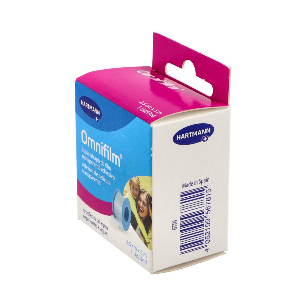 Hartmann Omnifilm Esparadrapo Hipoalergénico Transparente 5 m x 2,5 cm