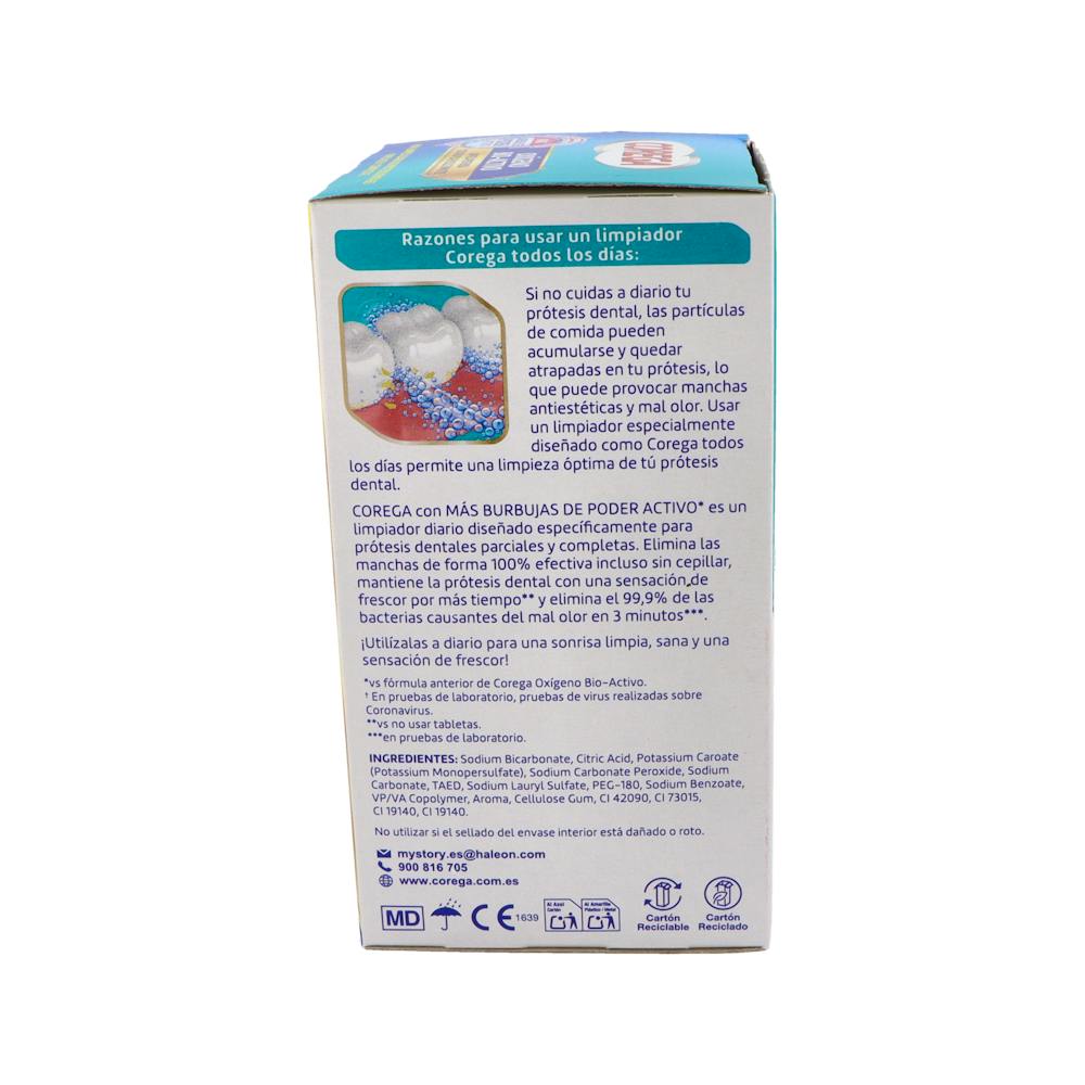 Corega Oxígeno Bioactivo Tabletas Limpiadoras 108 Unidades