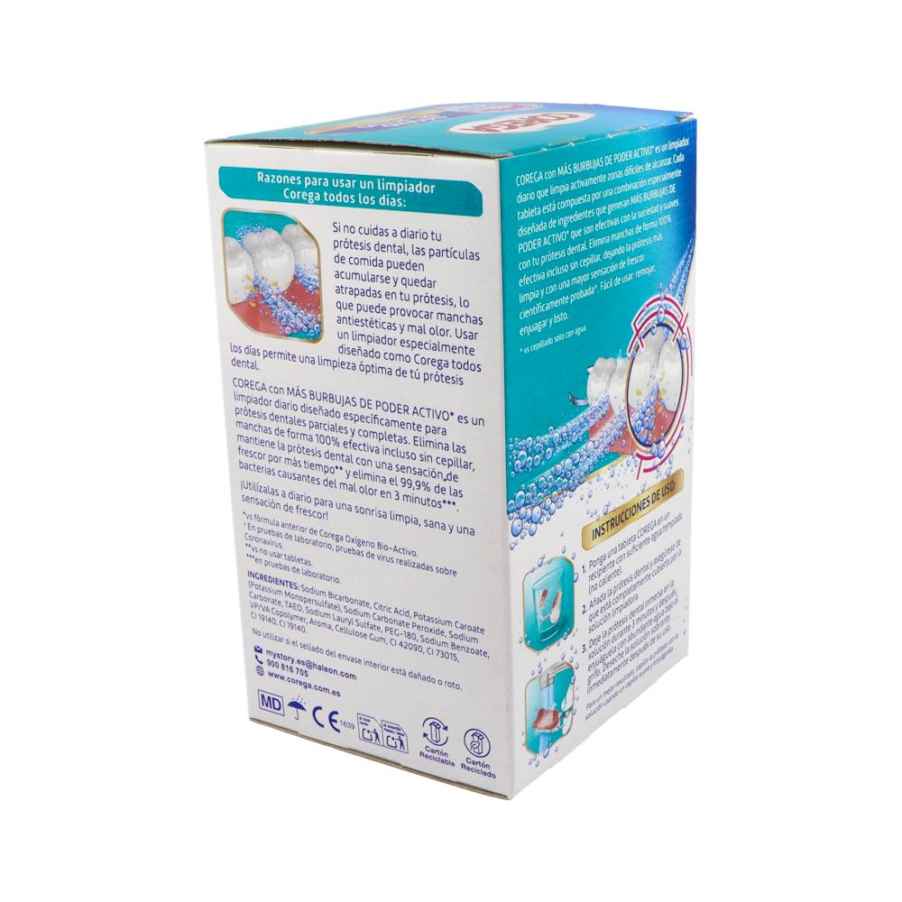 Corega Oxígeno Bioactivo Tabletas Limpiadoras 108 Unidades