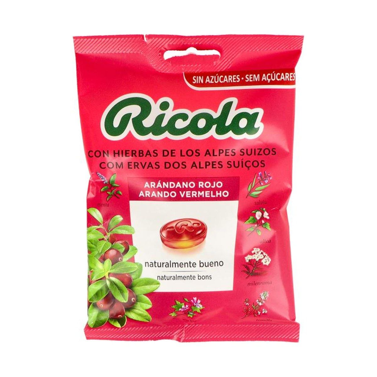 Ricola Caramelos sin Azúcar Arándano Rojo 70 g