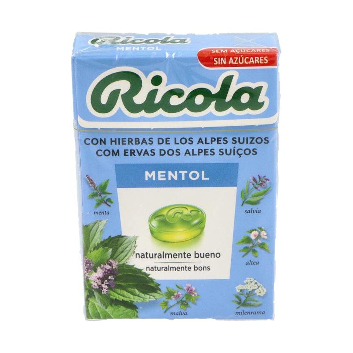 Ricola Caramelos sin Azúcar Mentol 70 g
