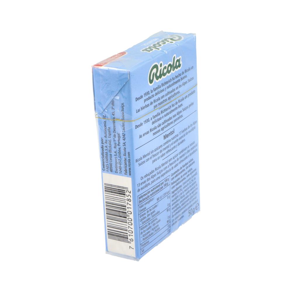 Ricola Caramelos sin Azúcar Mentol 70 g