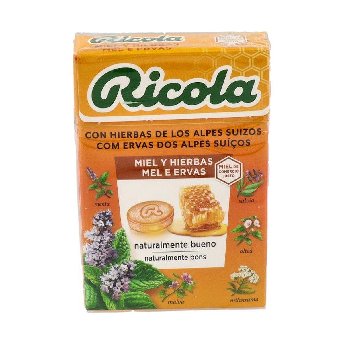 Ricola Caramelos sin Azúcar Miel y Hierbas 50 g