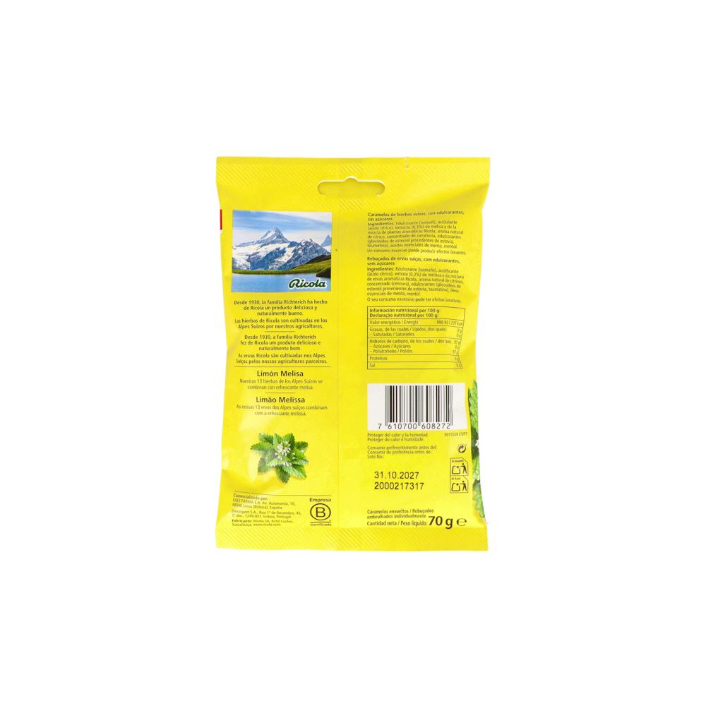 Ricola Caramelos sin Azúcar Limón 70 g