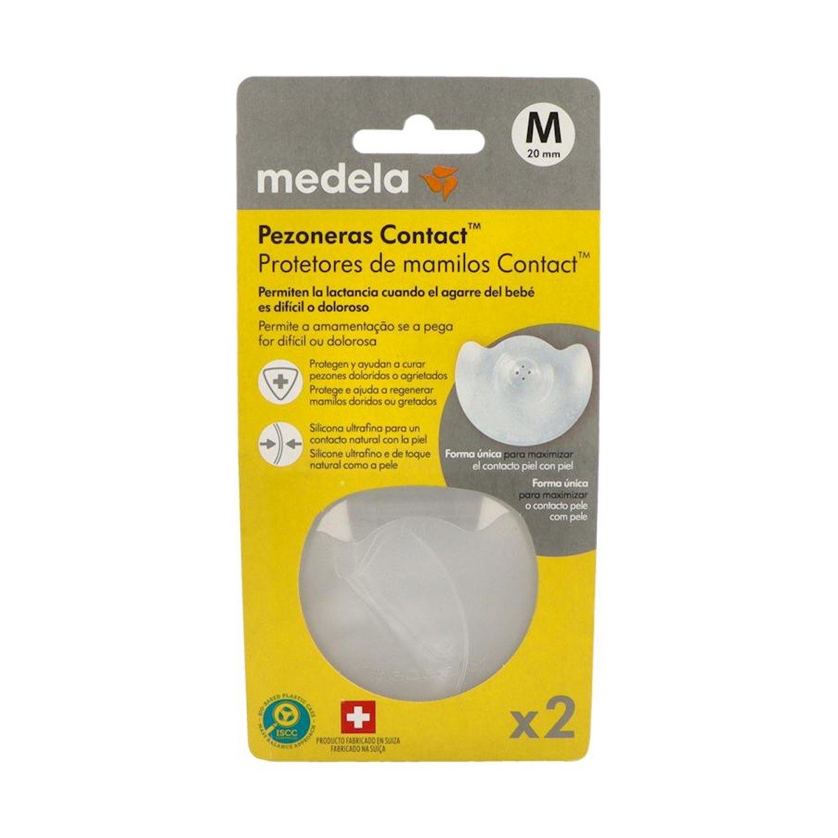 Medela Pezonera Contact Silicona Talla M 20 mm 2 Unidades