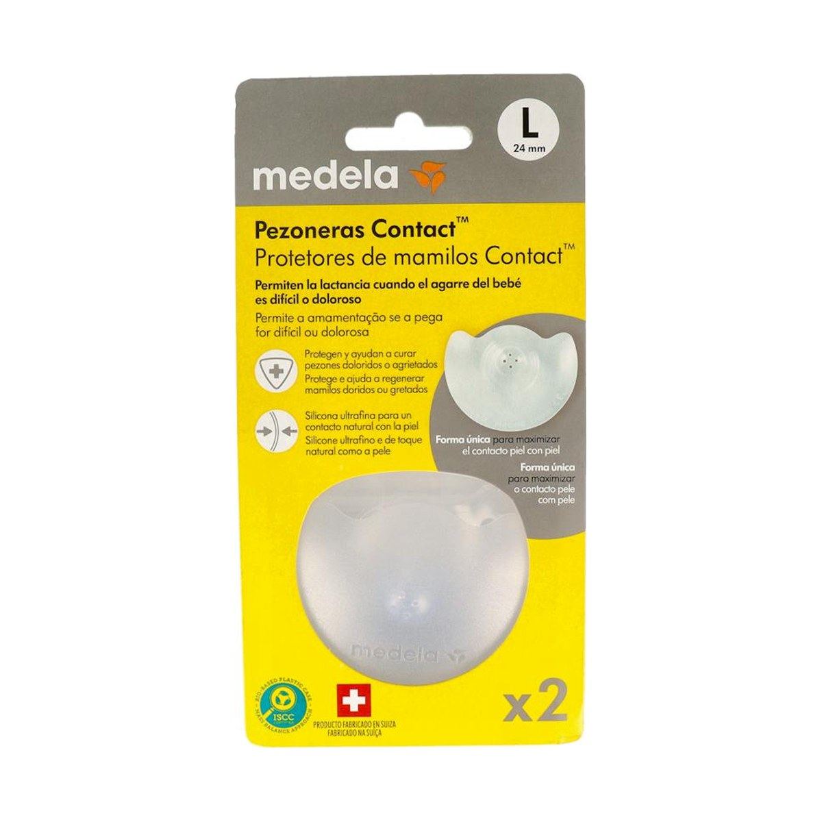 Medela Pezonera Contact Silicona Talla L 2 Unidades