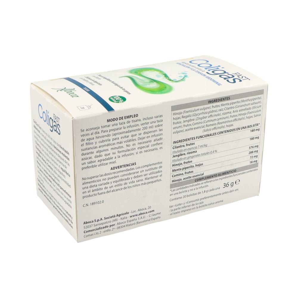 Aboca ColiGas Fast Tisana Gases e Hinchazón 20 Bolsitas