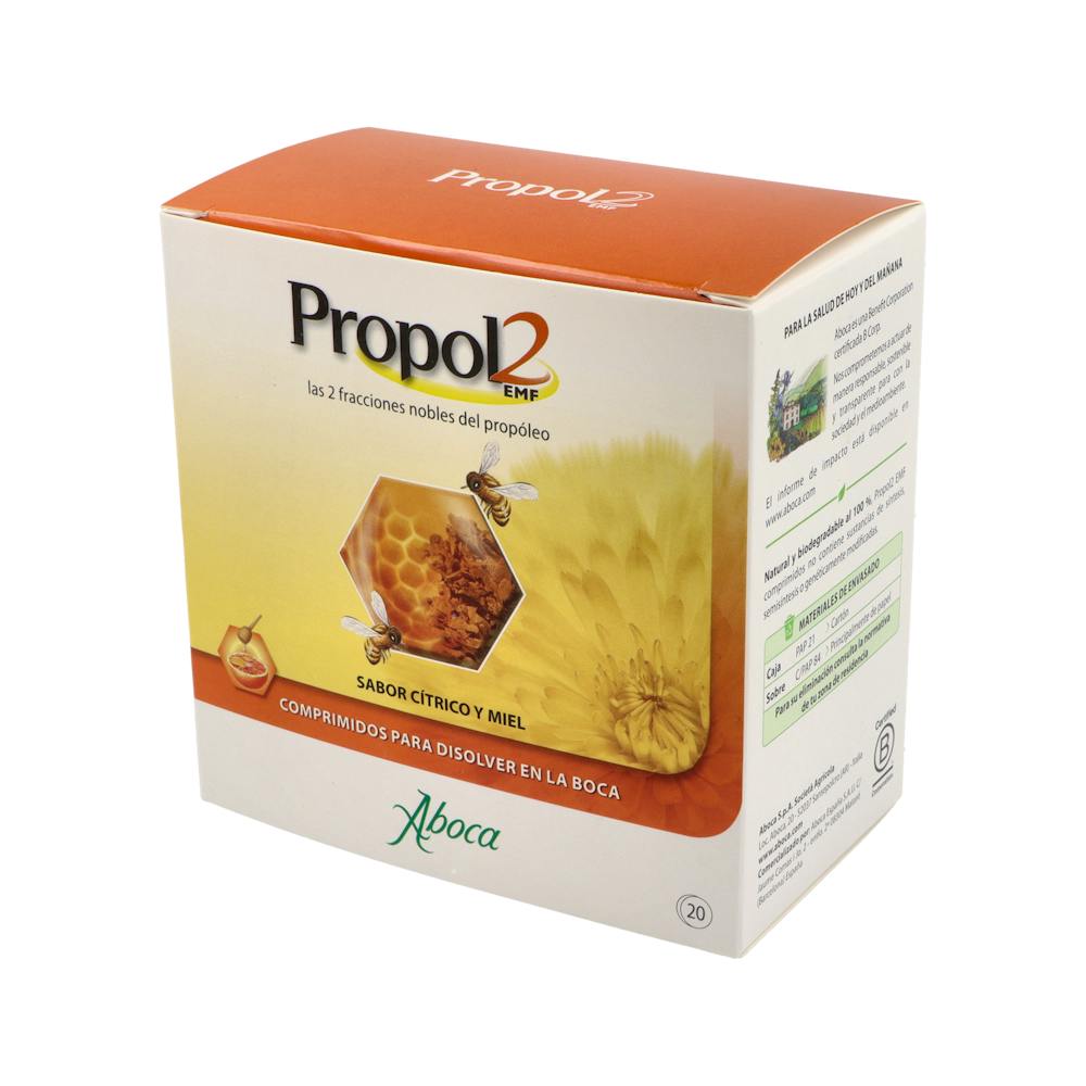 Aboca Propol2 EMF Comprimidos Garganta Sabor Cítrico y Miel 20 Unidades