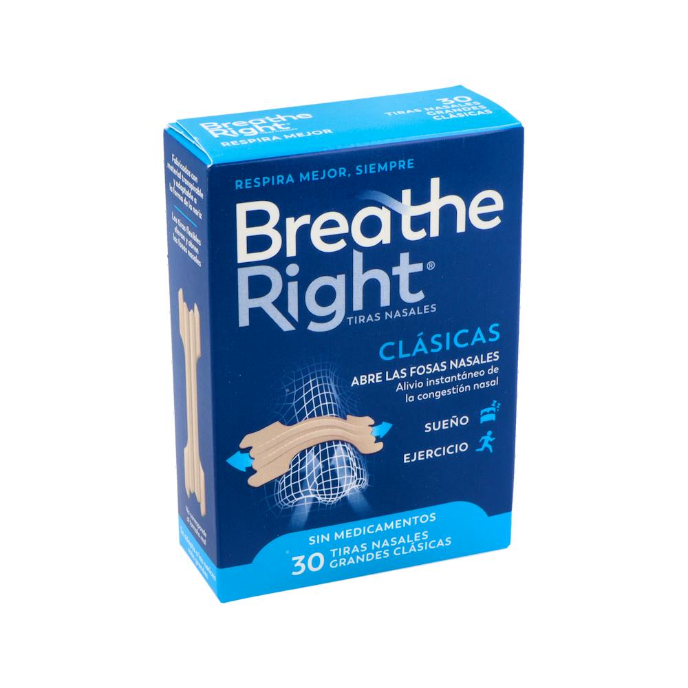 Breathe Right Tiras Nasales Talla Mediana/Grande 30 Unidades