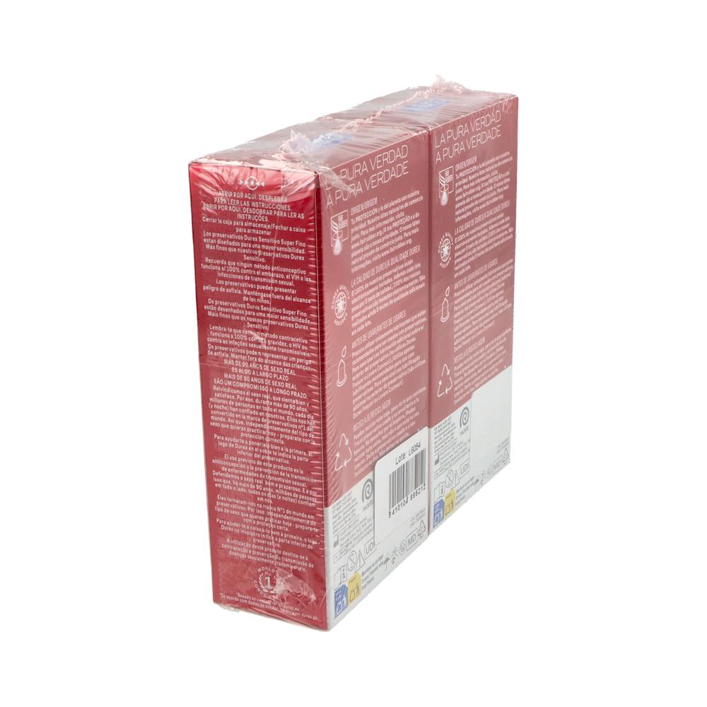 Durex Sensitivo Contacto Total Preservativos Duplo 24 Unidades