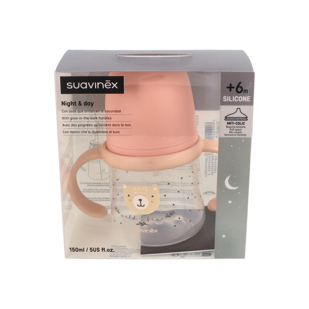 Suavinex Bibe·Entrena Vaso de Aprendizaje Antiderrame con Asas +6 Meses 150 ml