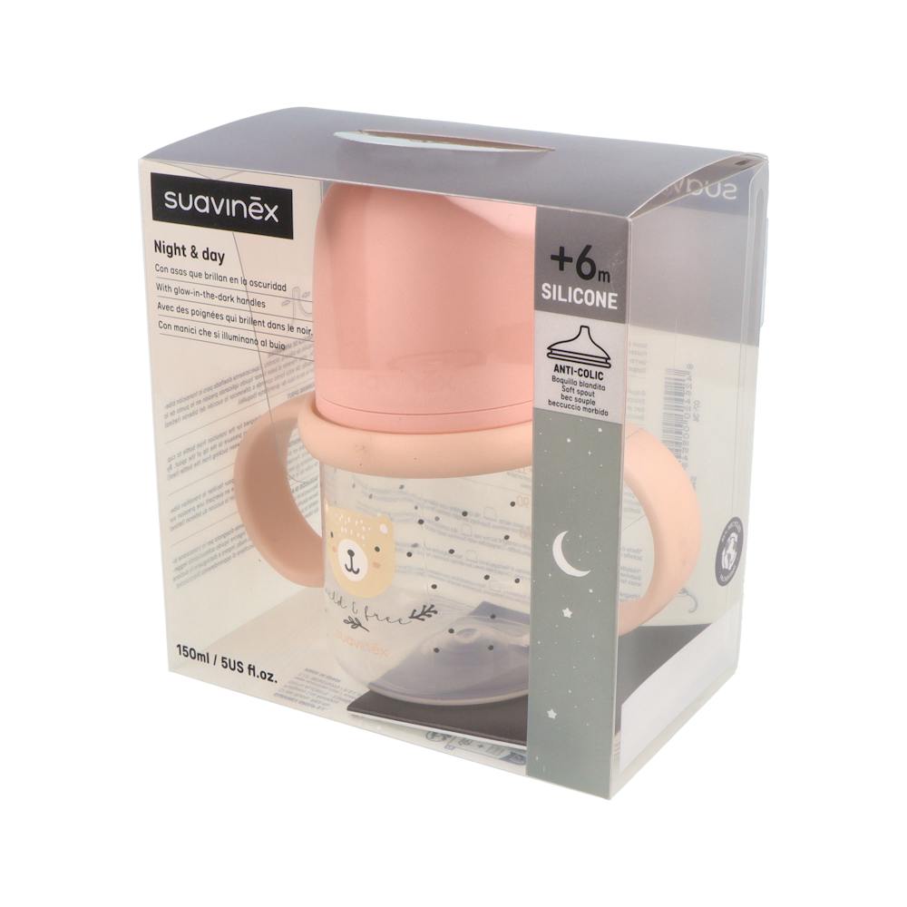 Suavinex Bibe·Entrena Vaso de Aprendizaje Antiderrame con Asas +6 Meses 150 ml