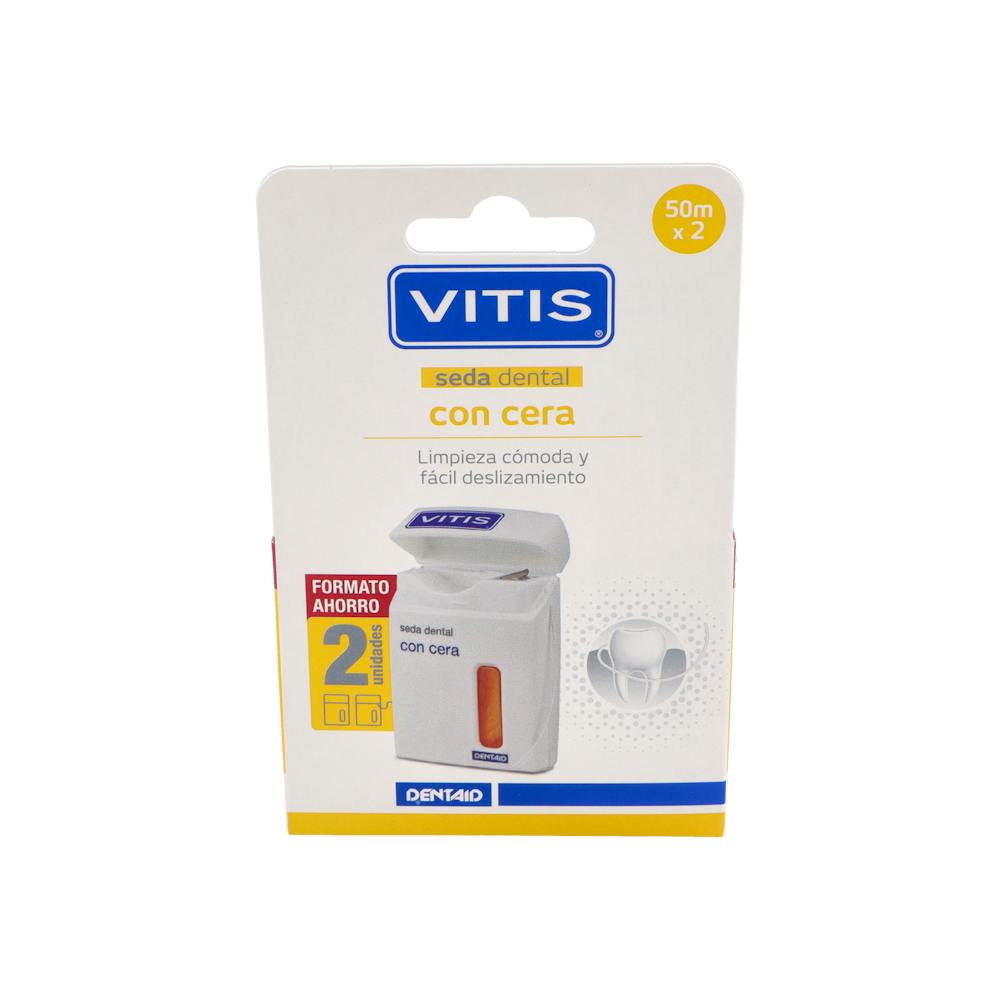 Vitis Seda Dental con Cera Duplo 2 x 50 m