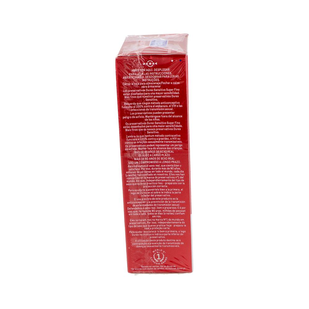 Durex Sensitivo Contacto Total Preservativos 12 Unidades