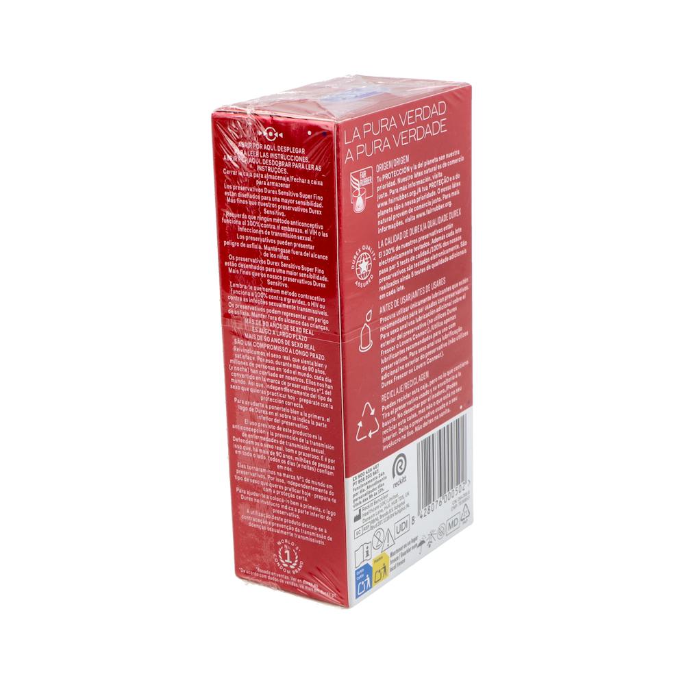 Durex Sensitivo Contacto Total Preservativos 12 Unidades