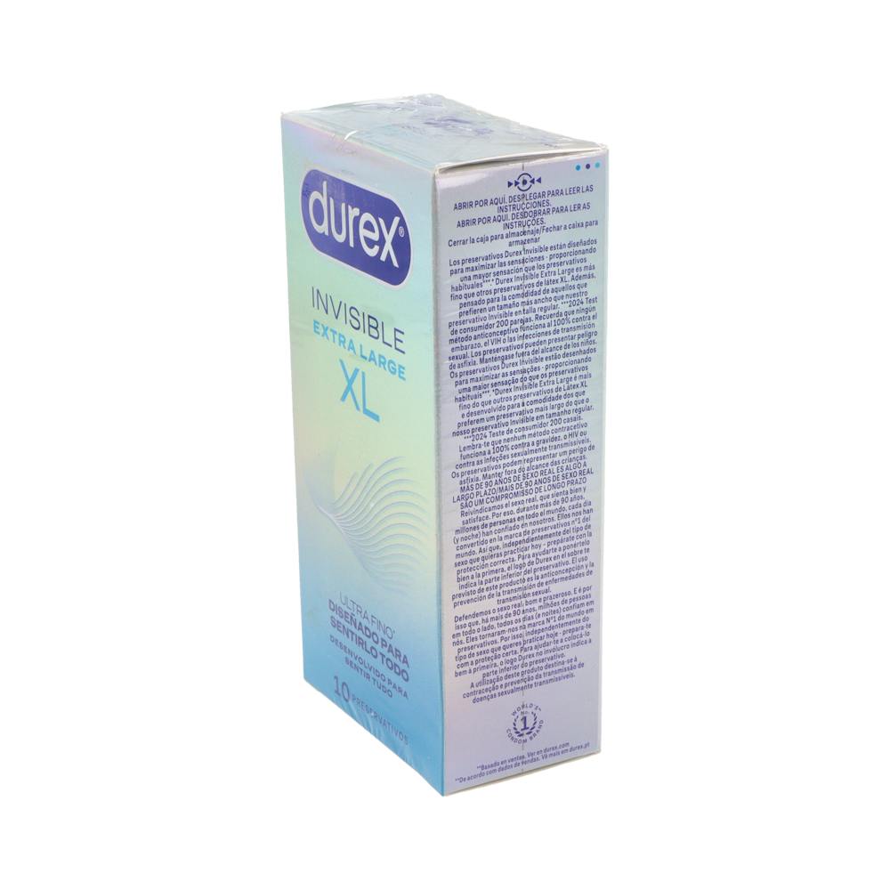 Durex Invisible XL Preservativos 10 Unidades