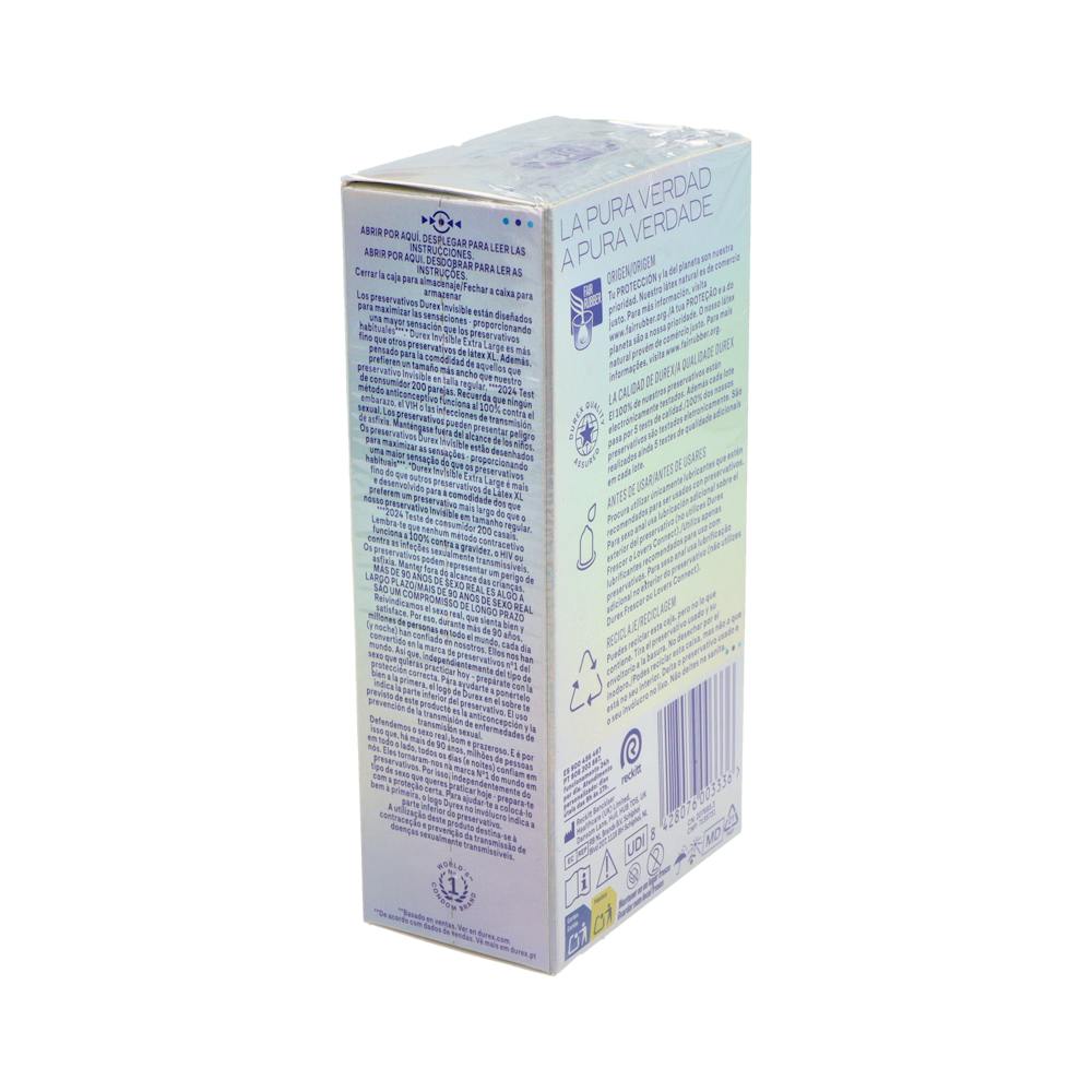 Durex Invisible XL Preservativos 10 Unidades